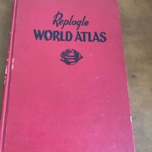 Vintage Replogle World Atlas hardcover book